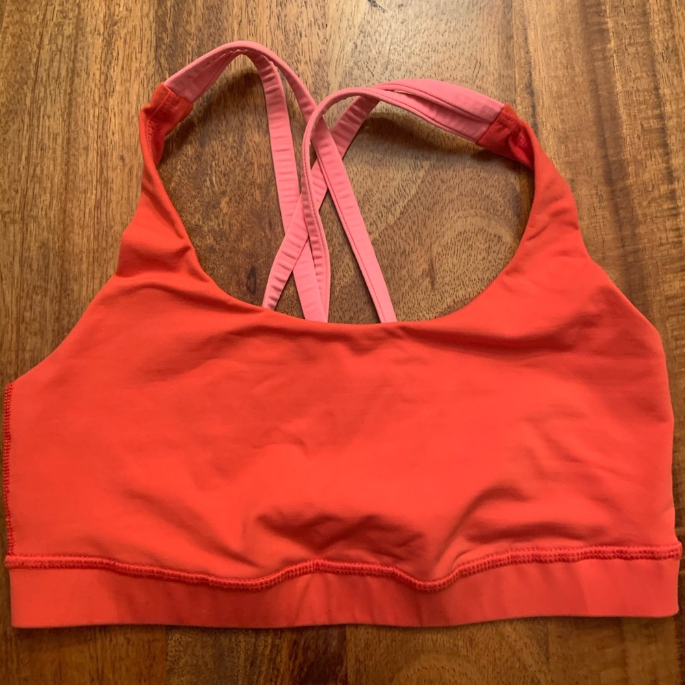 Lululemon unlined Orange bra